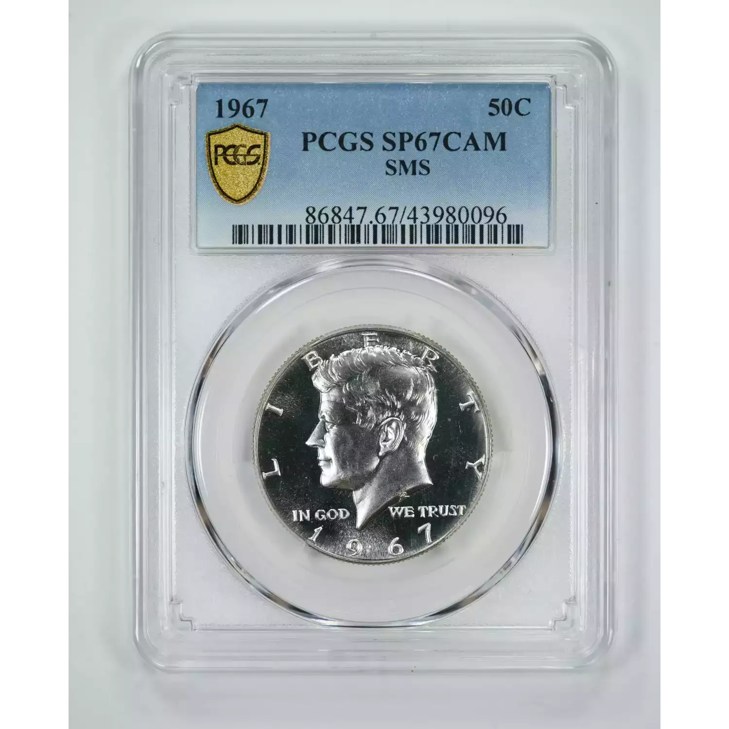 1967 PHILADELPHIA Half Dollars Kennedy Clad PCGS SP 67 CAM SMS