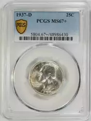 Collectors Corner - 1937-D 25C MS67+ PCGS - #64901868