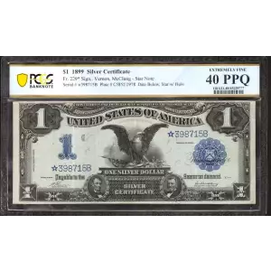 $1 1899 Blue. Star with hole Silver Certificates 229*