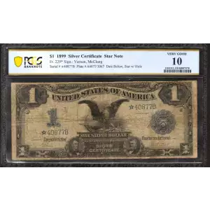 $1 1899 Blue. Star with hole Silver Certificates 229*