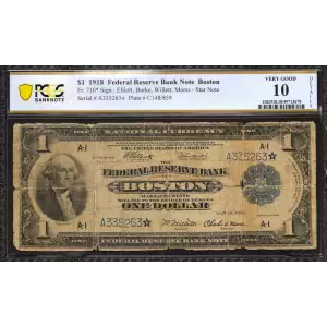 $1 1918  Federal Reserve Bank Notes 710*