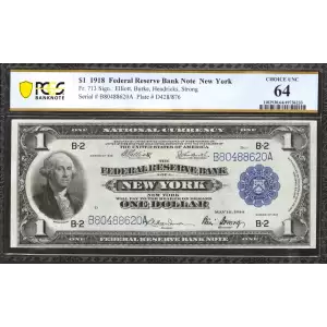 $1 1918  Federal Reserve Bank Notes 713