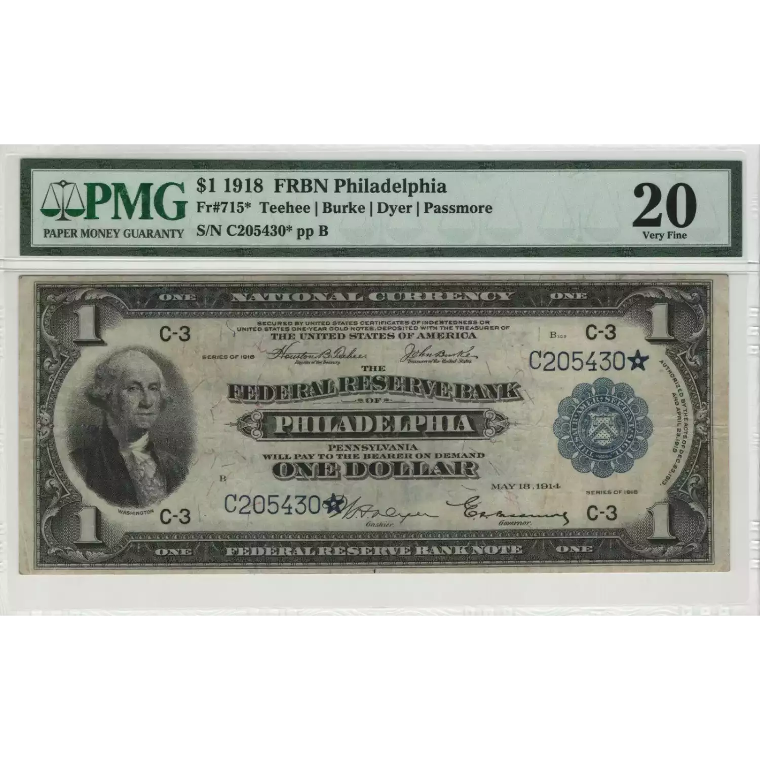 $1 1918  Federal Reserve Bank Notes 715*