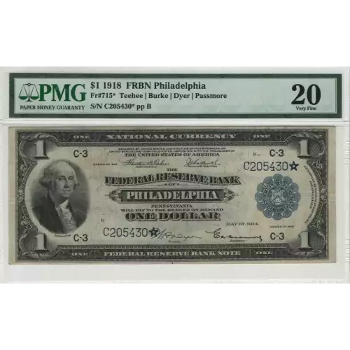 $1 1918  Federal Reserve Bank Notes 715*