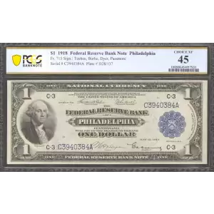 $1 1918  Federal Reserve Bank Notes 715