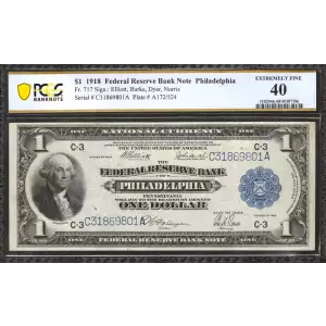 $1 1918  Federal Reserve Bank Notes 717