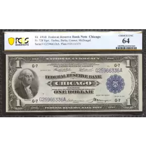 $1 1918  Federal Reserve Bank Notes 728