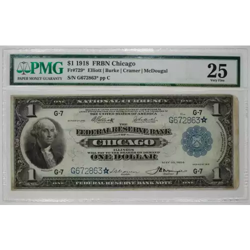 $1 1918  Federal Reserve Bank Notes 729*