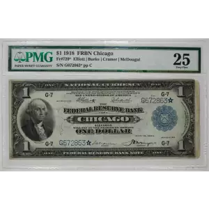 $1 1918  Federal Reserve Bank Notes 729*