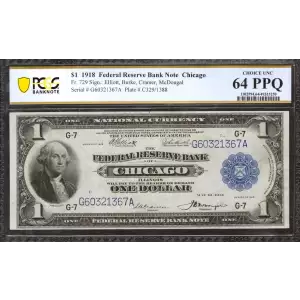 $1 1918  Federal Reserve Bank Notes 729