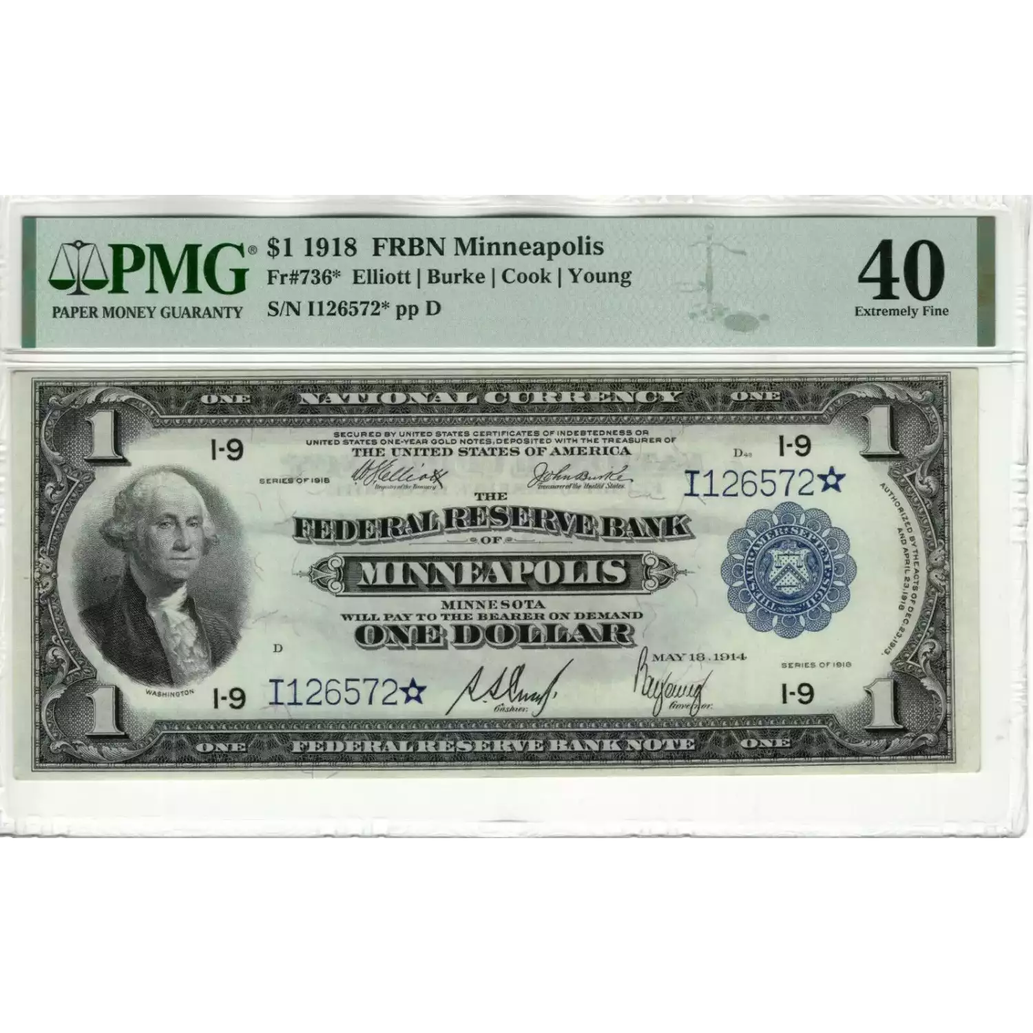 $1 1918  Federal Reserve Bank Notes 736*