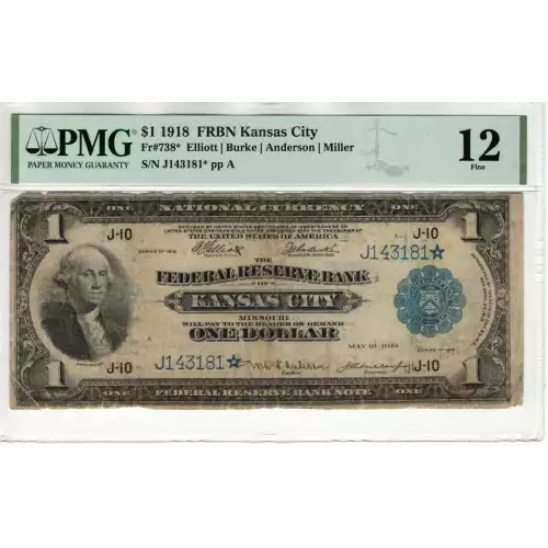 $1 1918  Federal Reserve Bank Notes 738*