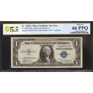 $1 1935-A blue seal. Small Silver Certificates 1608*