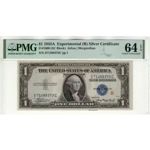 $1 1935-A blue seal. Small Silver Certificates 1609