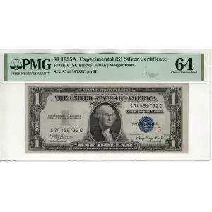 $1 1935-A blue seal. Small Silver Certificates 1610