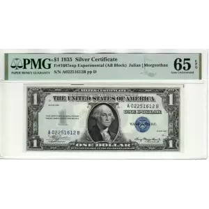 $1 1935 blue seal. Small Silver Certificates 1607