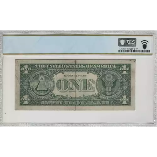 $1 1969-C. Green seal. Small Size $1 Federal Reserve Notes 1906-J