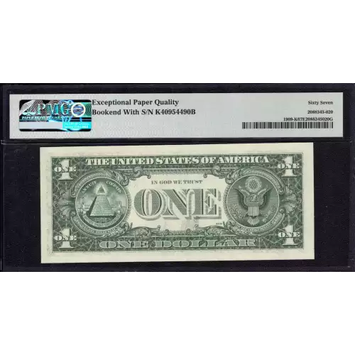 $1 1977 Green seal. Small Size $1 Federal Reserve Notes 1909-K (4)