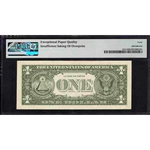 $1 1985 Green seal. Small Size $1 Federal Reserve Notes 1913-A (2)