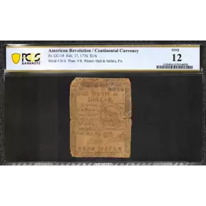 $1? 6 February 17, 1776  CONTINENTAL CURRENCY CC-19