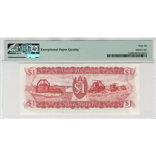 1 Dollar ND (1966-92), 1966 ND Issue a. Signature 1; 2 Guyana 21 (2)