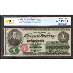 $1 Series 235-284 at right No ABNCo monogram. No green patent date Type 2; Red Seal Legal Tender Issues 16c