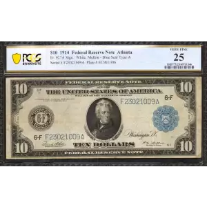 $10 1914 Red Seal Federal Reserve Notes 927A