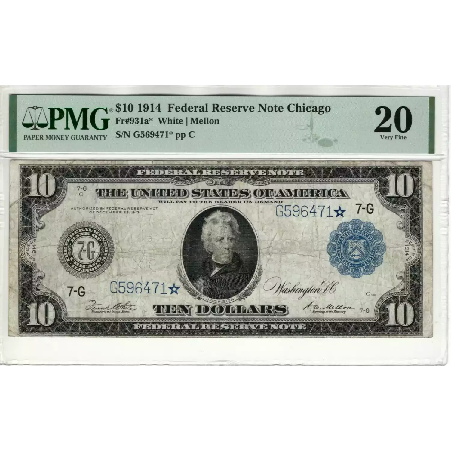 $10 1914 Red Seal Federal Reserve Notes 931A*