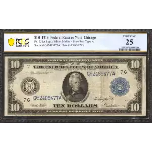 $10 1914 Red Seal Federal Reserve Notes 931A