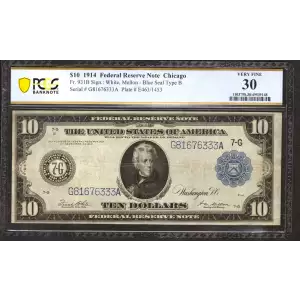 $10 1914 Red Seal Federal Reserve Notes 931B