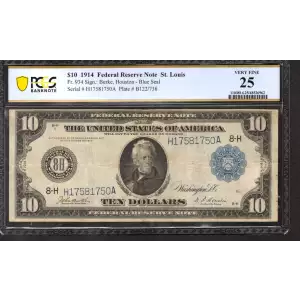 $10 1914 Red Seal Federal Reserve Notes 934