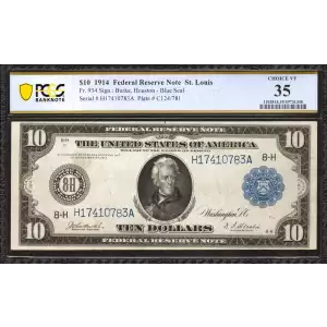 $10 1914 Red Seal Federal Reserve Notes 934