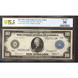 $10 1914 Red Seal Federal Reserve Notes 944