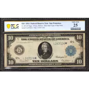 $10 1914 Red Seal Federal Reserve Notes 951A*