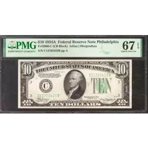 $10 1934-A.  Small Size $10 Federal Reserve Notes 2006-C (2)