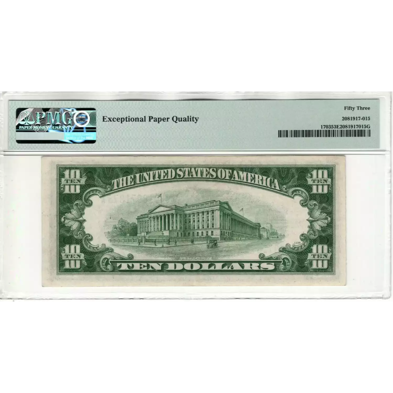 $10 1934-B blue seal. Small Silver Certificates 1703 (2)