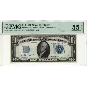 $10 1934 blue seal. Small Silver Certificates 1701*