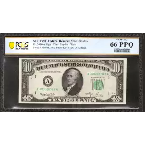 $10 1950  Small Size $10 Federal Reserve Notes 2010-A