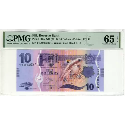 10 Dollars ND (2013), 2012 Issue a. Issued note Fiji 116