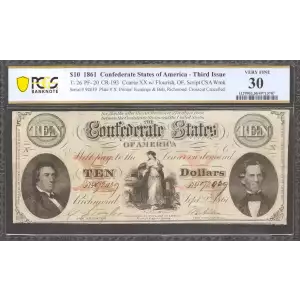 $10   Issues of the Confederate States of America CS-26