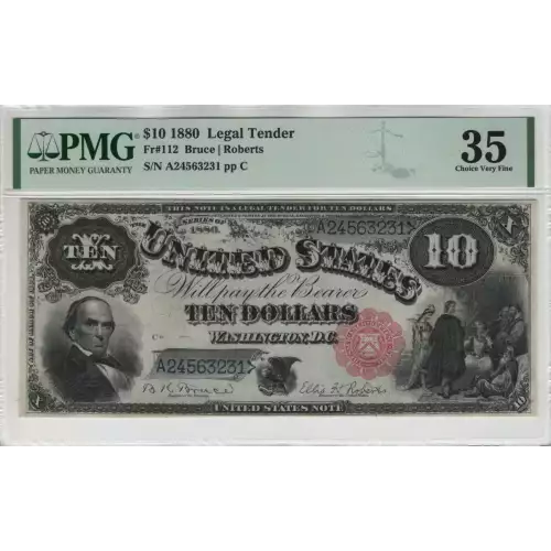 $10  Small Red, scalloped Legal Tender Issues 112