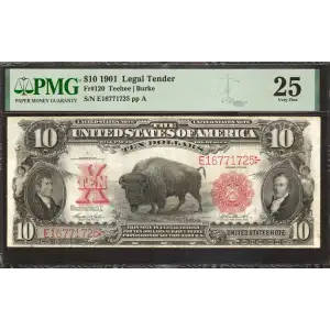 $10  Small Red, scalloped Legal Tender Issues 120