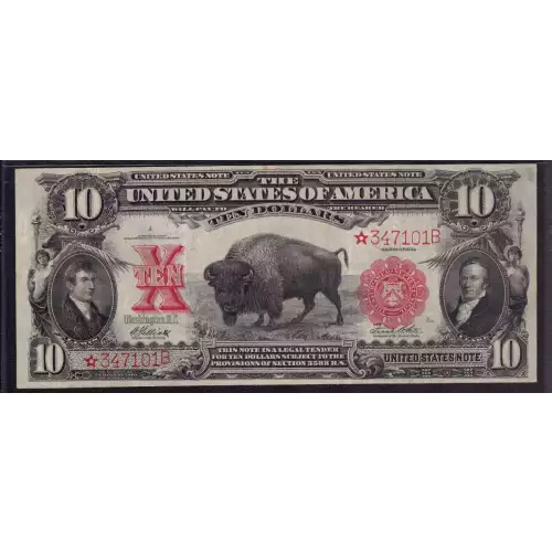 $10  Small Red, scalloped Legal Tender Issues 121m* (3)