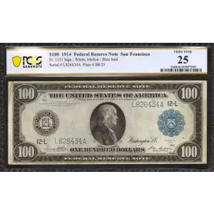 $100 1914 Red Seal Federal Reserve Notes 1131