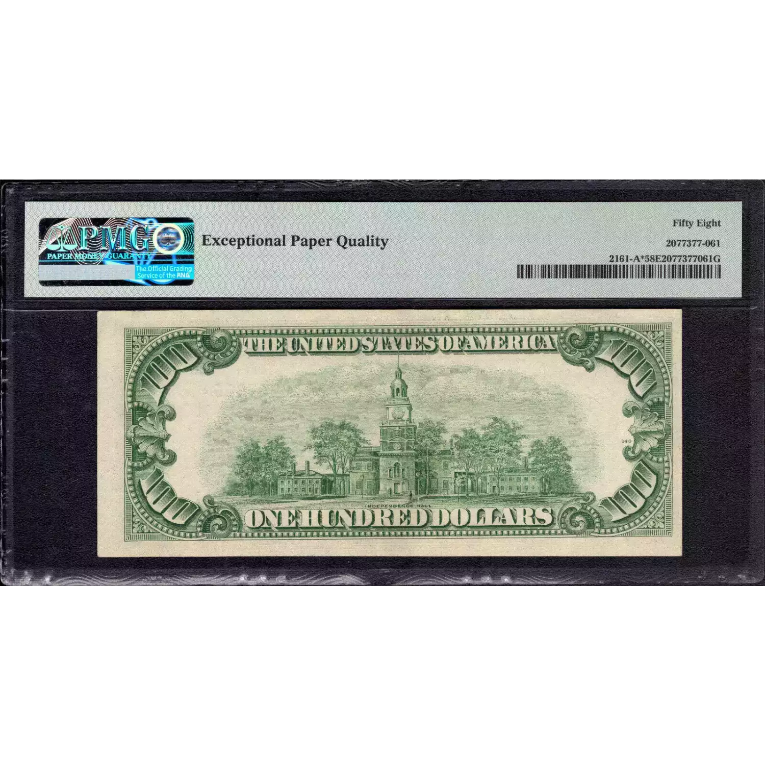 $100 1950-D.  Small Size $100 Federal Reserve Notes 2161-A* (2)