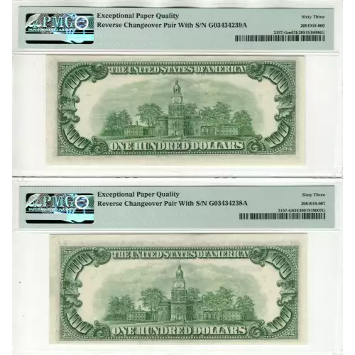 $100 1950  Small Size $100 Federal Reserve Notes 2157-Gm (2)
