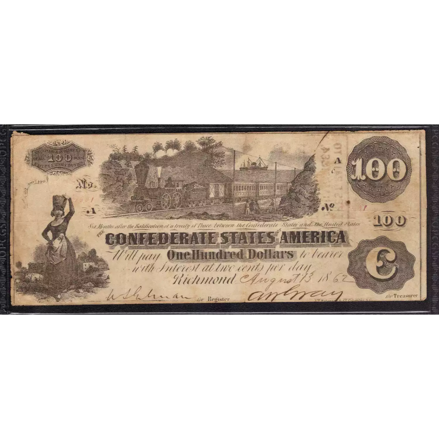$100   Issues of the Confederate States of America CS-39 (3)