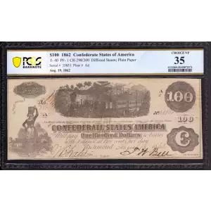 $100   Issues of the Confederate States of America CS-40