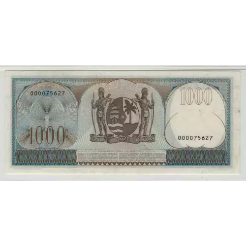 1000 Gulden 1.9.1963, 1963 Issue  Surinam 124 (4)