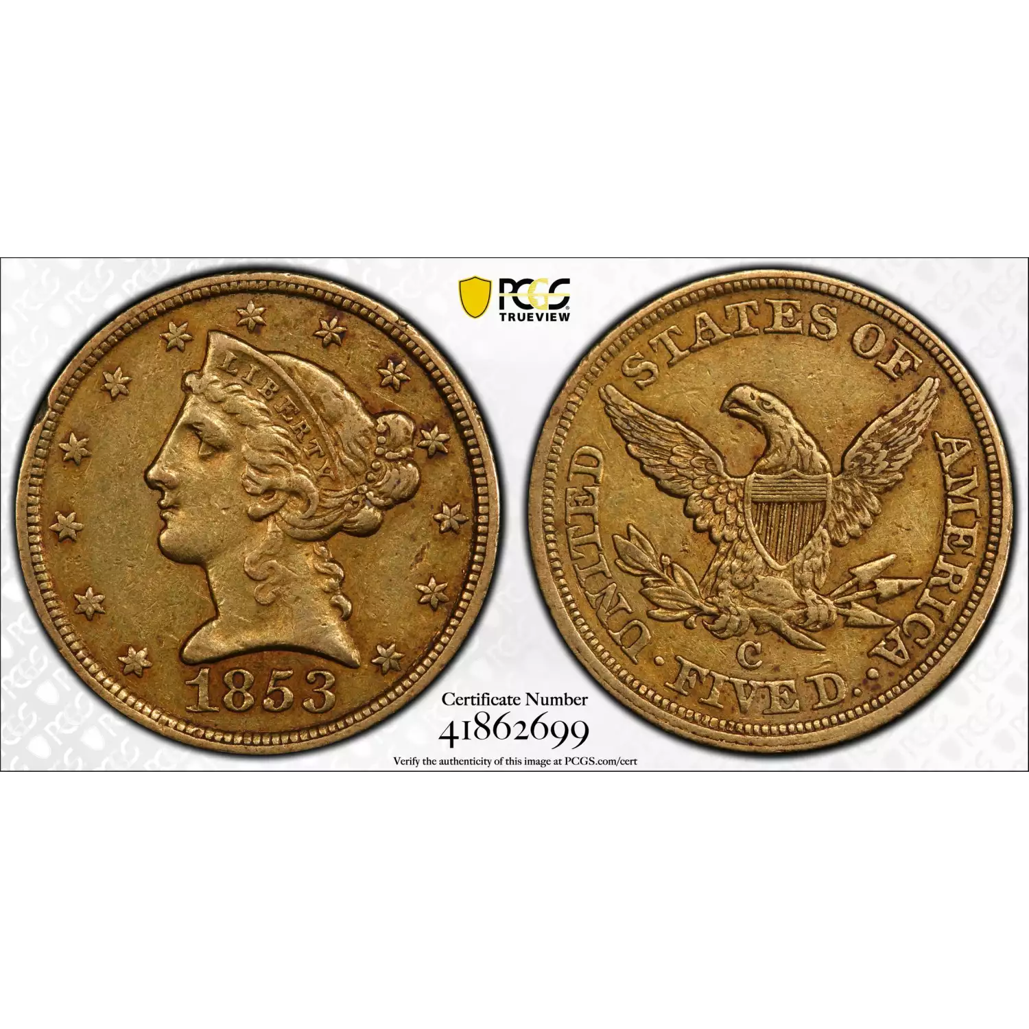 1853-C $5